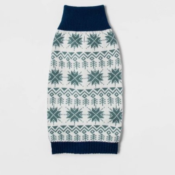 Knit Snowflake Cozy Dog Sweater NWT Size Large - Picture 5 of 14